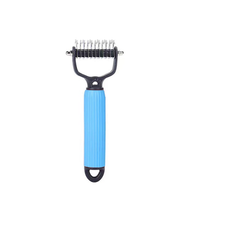 Rake Brush for Dogs with Double Sided Undercoat Dematting and Fur Deshed Grooming Tool - Image 16
