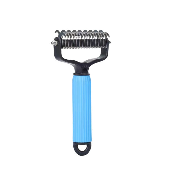 Rake Brush for Dogs with Double Sided Undercoat Dematting and Fur Deshed Grooming Tool - Image 17