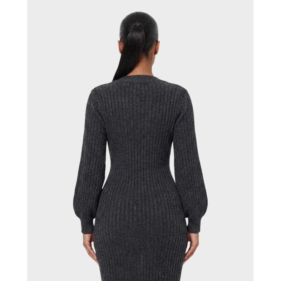 The Balloon-Sleeve Knit Dress