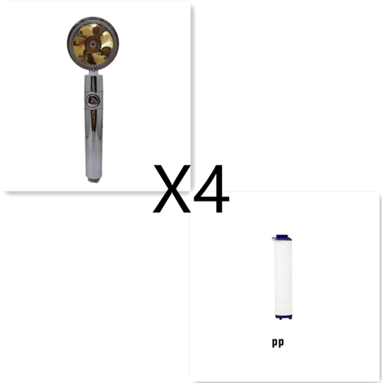 Shower Head with Hard Water Filter High Pressure Propeller Fan and Pause Button Kdf 55 - Image 15