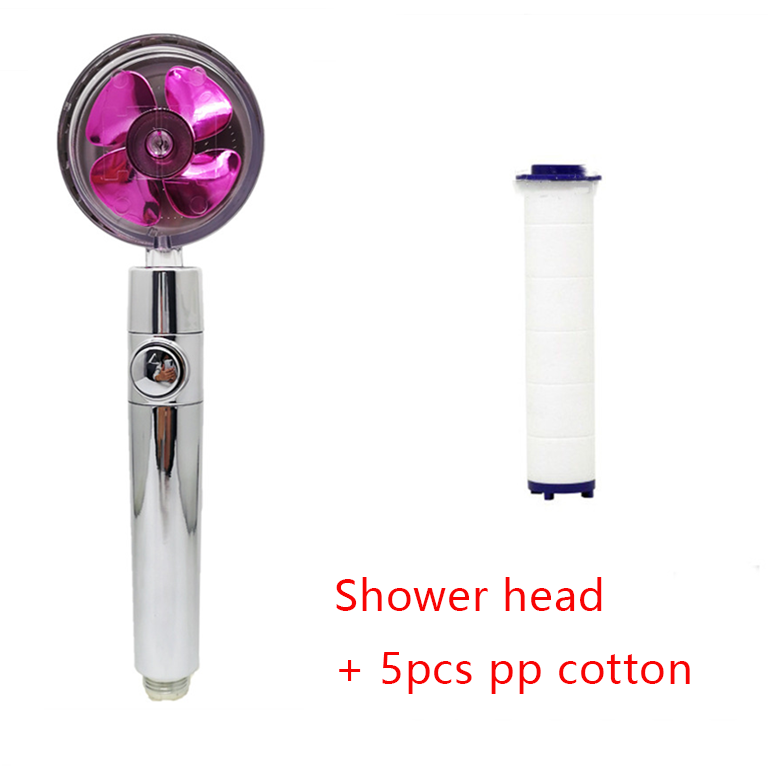 Shower Head with Hard Water Filter High Pressure Propeller Fan and Pause Button Kdf 55 - Image 19