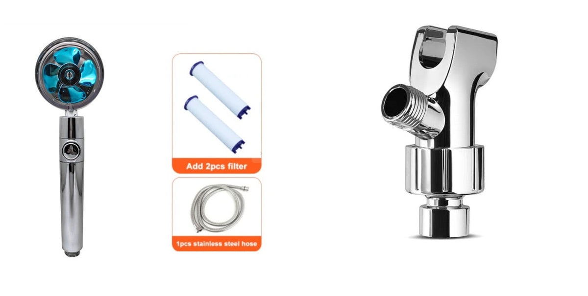 Shower Head with Hard Water Filter High Pressure Propeller Fan and Pause Button Kdf 55 - Image 2