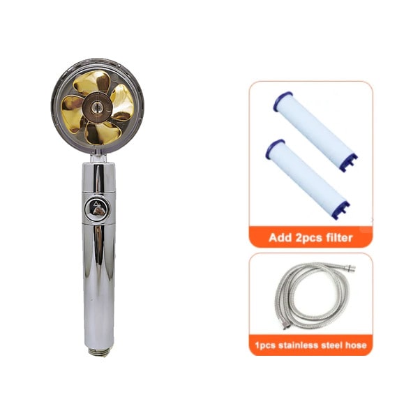 Shower Head with Hard Water Filter High Pressure Propeller Fan and Pause Button Kdf 55 - Image 23