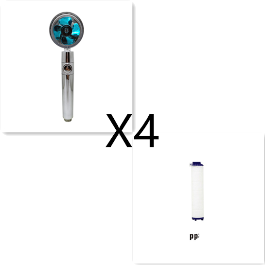 Shower Head with Hard Water Filter High Pressure Propeller Fan and Pause Button Kdf 55 - Image 36