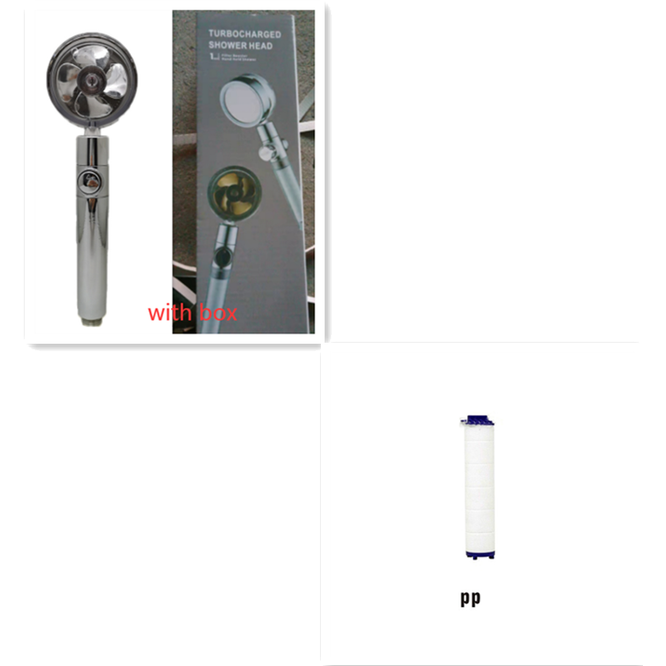 Shower Head with Hard Water Filter High Pressure Propeller Fan and Pause Button Kdf 55 - Image 45