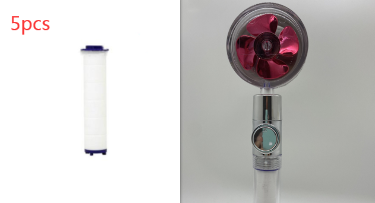 Shower Head with Hard Water Filter High Pressure Propeller Fan and Pause Button Kdf 55 - Image 47