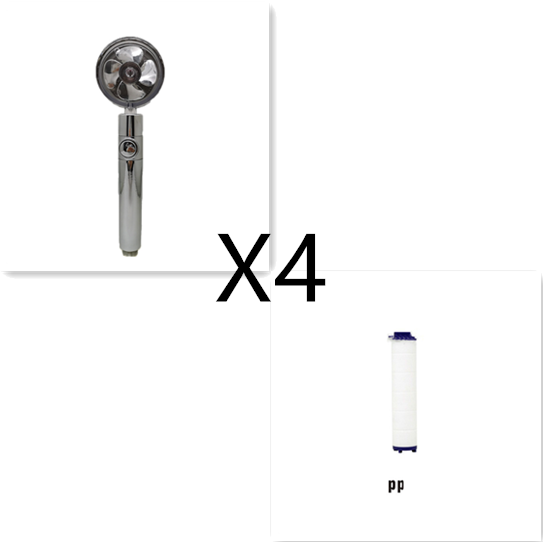 Shower Head with Hard Water Filter High Pressure Propeller Fan and Pause Button Kdf 55 - Image 49