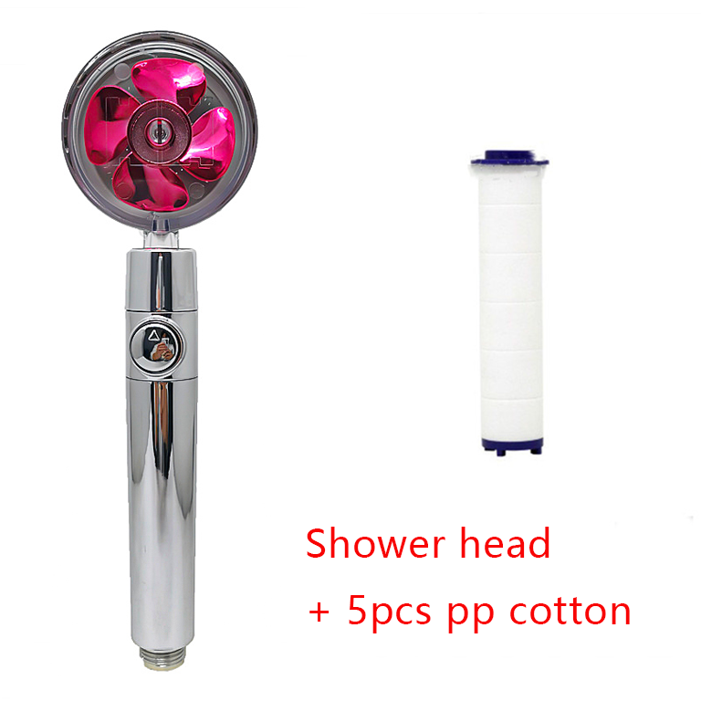 Shower Head with Hard Water Filter High Pressure Propeller Fan and Pause Button Kdf 55 - Image 51