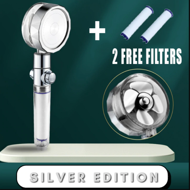 Shower Head with Hard Water Filter High Pressure Propeller Fan and Pause Button Kdf 55 - Image 52