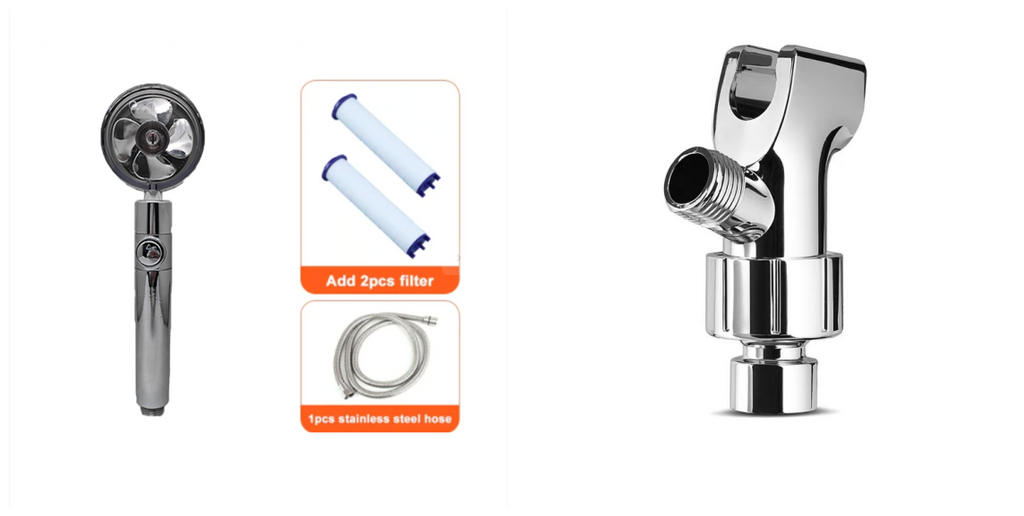 Shower Head with Hard Water Filter High Pressure Propeller Fan and Pause Button Kdf 55 - Image 54
