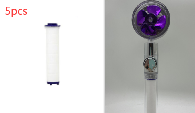 Shower Head with Hard Water Filter High Pressure Propeller Fan and Pause Button Kdf 55 - Image 57