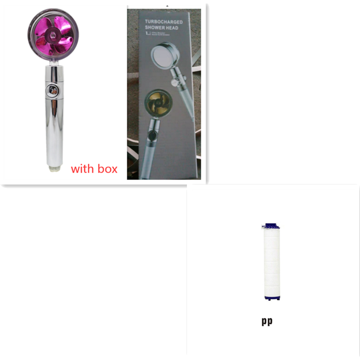 Shower Head with Hard Water Filter High Pressure Propeller Fan and Pause Button Kdf 55 - Image 61
