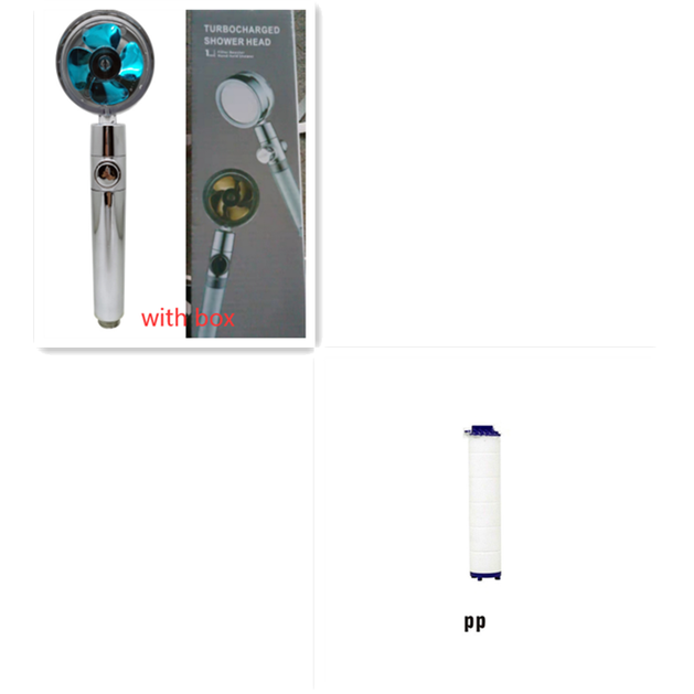 Shower Head with Hard Water Filter High Pressure Propeller Fan and Pause Button Kdf 55 - Image 67