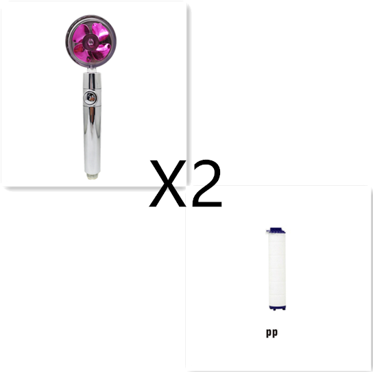 Shower Head with Hard Water Filter High Pressure Propeller Fan and Pause Button Kdf 55 - Image 77