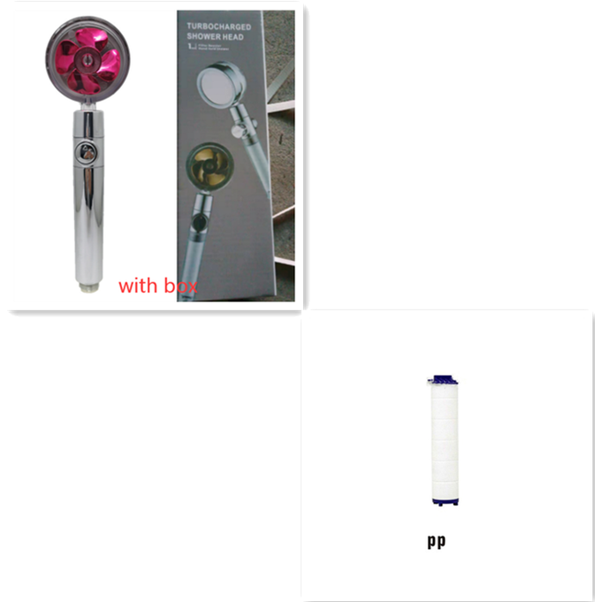 Shower Head with Hard Water Filter High Pressure Propeller Fan and Pause Button Kdf 55 - Image 80