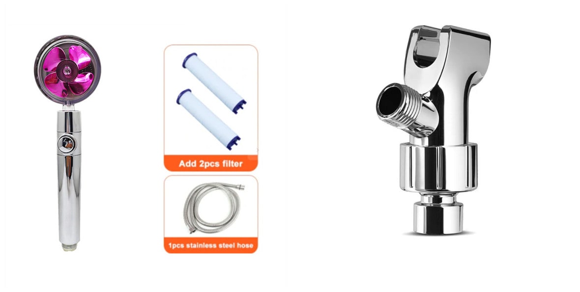 Shower Head with Hard Water Filter High Pressure Propeller Fan and Pause Button Kdf 55 - Image 81