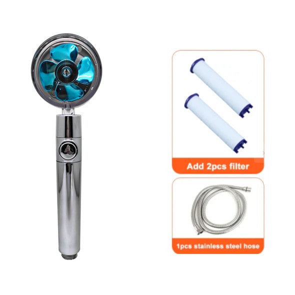 Shower Head with Hard Water Filter High Pressure Propeller Fan and Pause Button Kdf 55 - Image 84