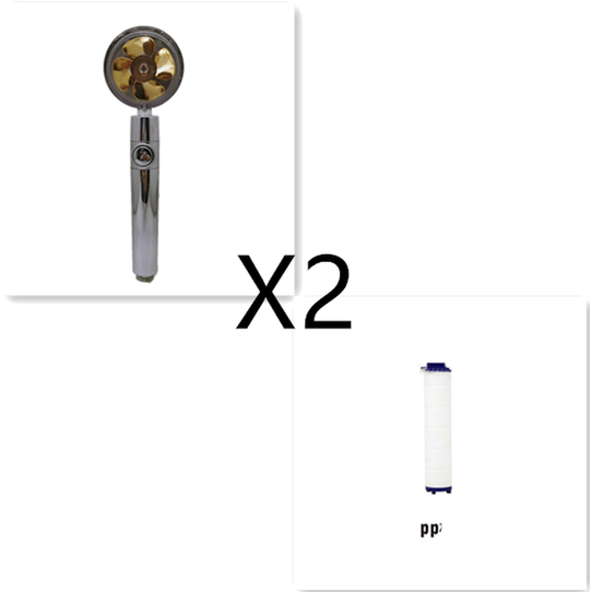 Shower Head with Hard Water Filter High Pressure Propeller Fan and Pause Button Kdf 55 - Image 85