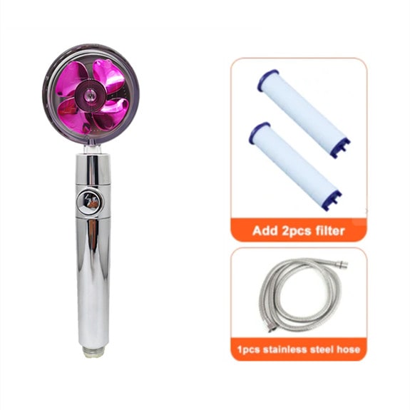 Shower Head with Hard Water Filter High Pressure Propeller Fan and Pause Button Kdf 55 - Image 9