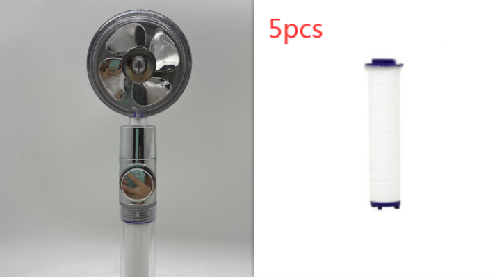 Shower Head with Hard Water Filter High Pressure Propeller Fan and Pause Button Kdf 55 - Image 92
