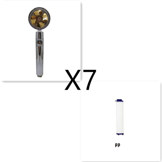 Shower Head with Hard Water Filter High Pressure Propeller Fan and Pause Button Kdf 55 - Image 93