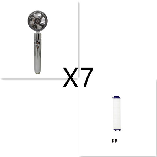 Shower Head with Hard Water Filter High Pressure Propeller Fan and Pause Button Kdf 55 - Image 95