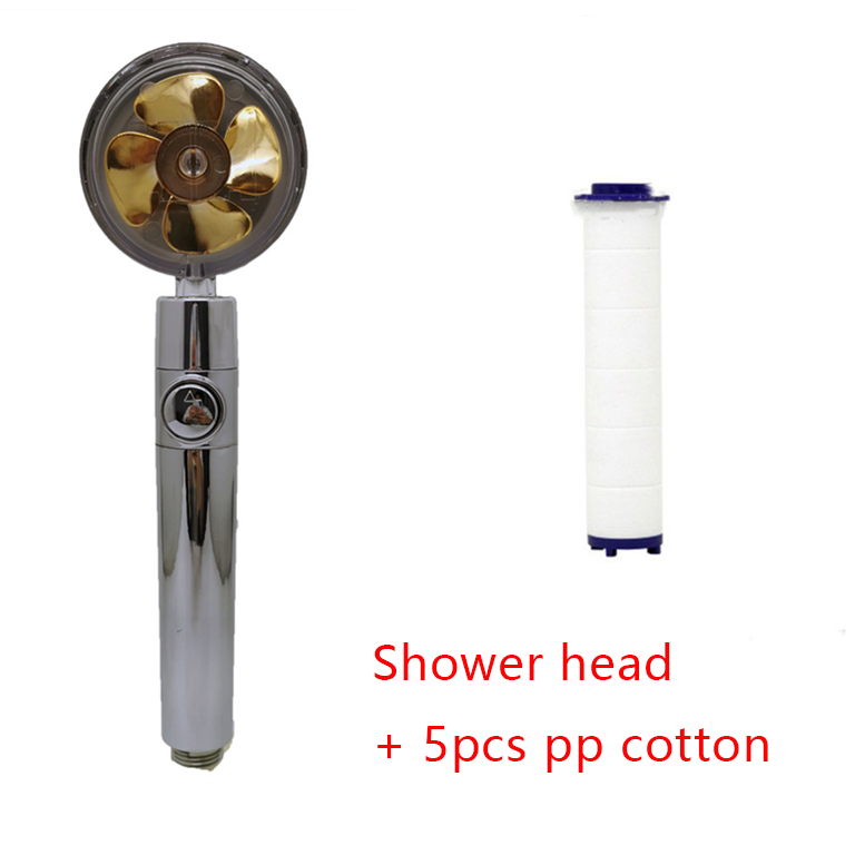 Shower Head with Hard Water Filter High Pressure Propeller Fan and Pause Button Kdf 55 - Image 98