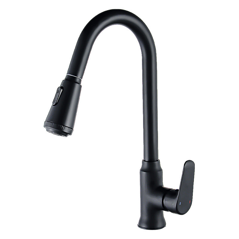 Single Handle Pull Down Kitchen Faucet with Sprayer and 360° Swivel Spout - Image 11