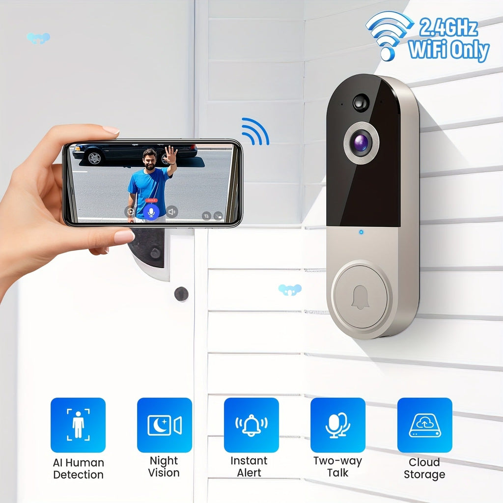 Smart Video Doorbell Camera with WIFI and 1080p Resolution - Image 2