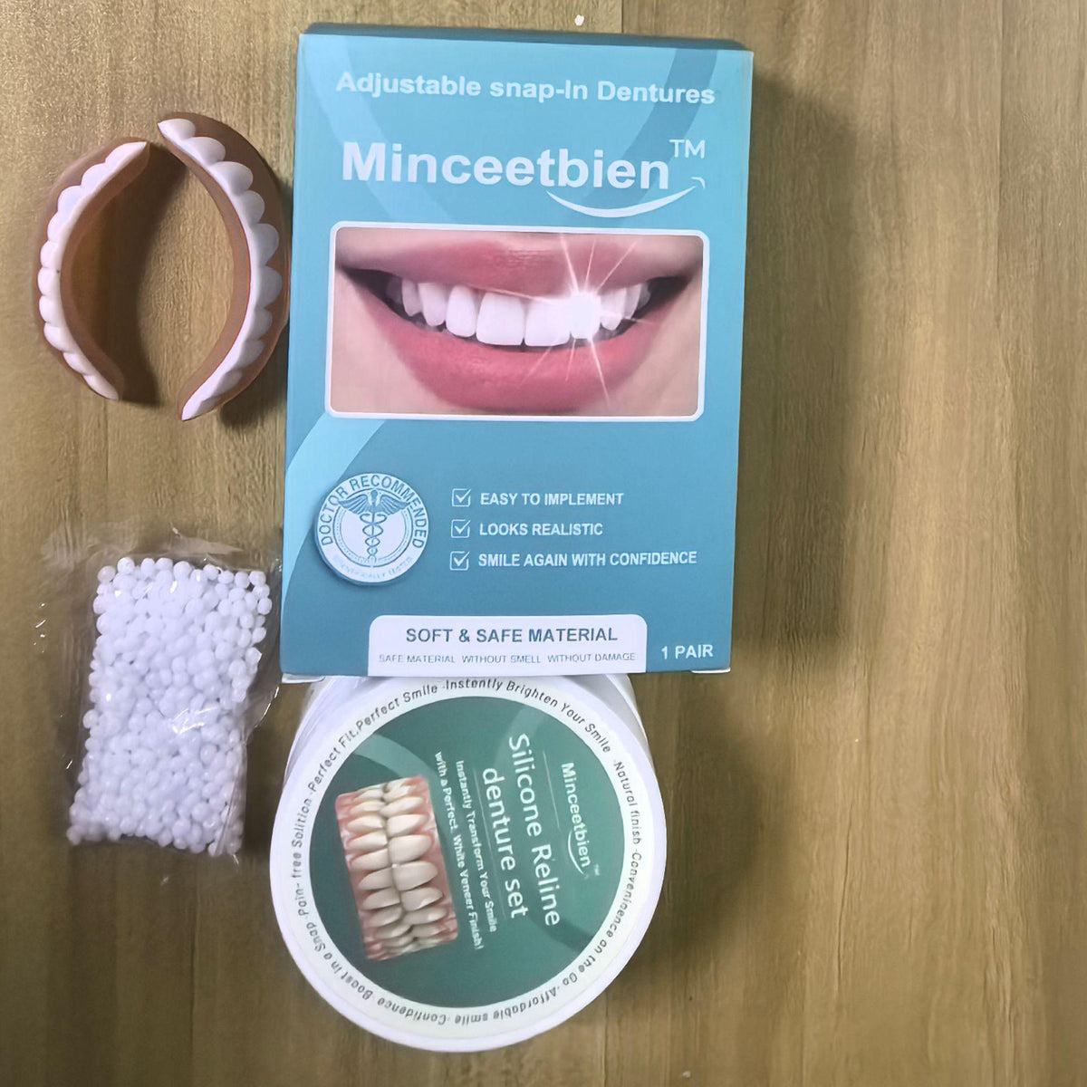 Snap on Veneers Custom Fit Moldable Teeth with Artificial Gums and Storage Case - Image 7