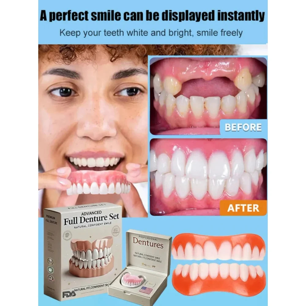 Snap on Veneers Upper and Lower Teeth with Moldable Cosmetic Fake for Temporary Wear - Image 3