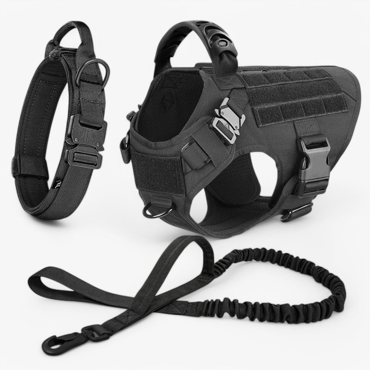 Tactical Dog Harness Vest with Control Handle and Front Clip for Training - Image 13