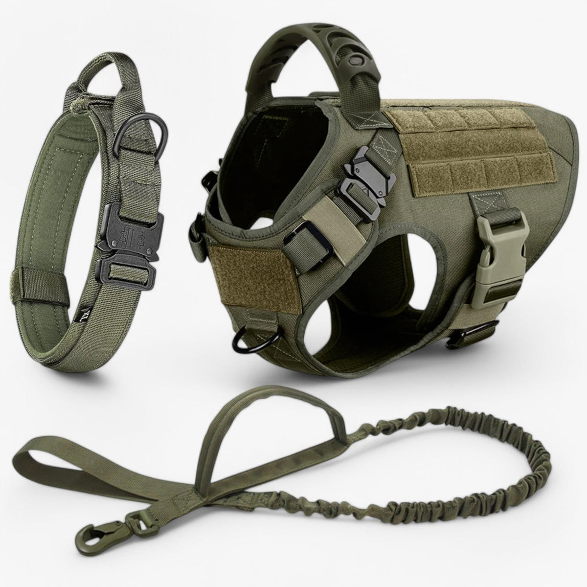 Tactical Dog Harness Vest with Control Handle and Front Clip for Training - Image 3