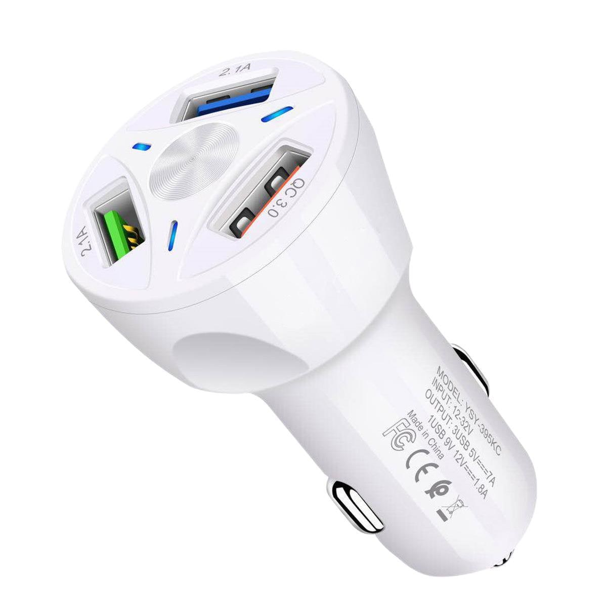 USB Car Charger Adapter with Four Ports and Fast Charge for Mobile Phones Usbc - Image 8