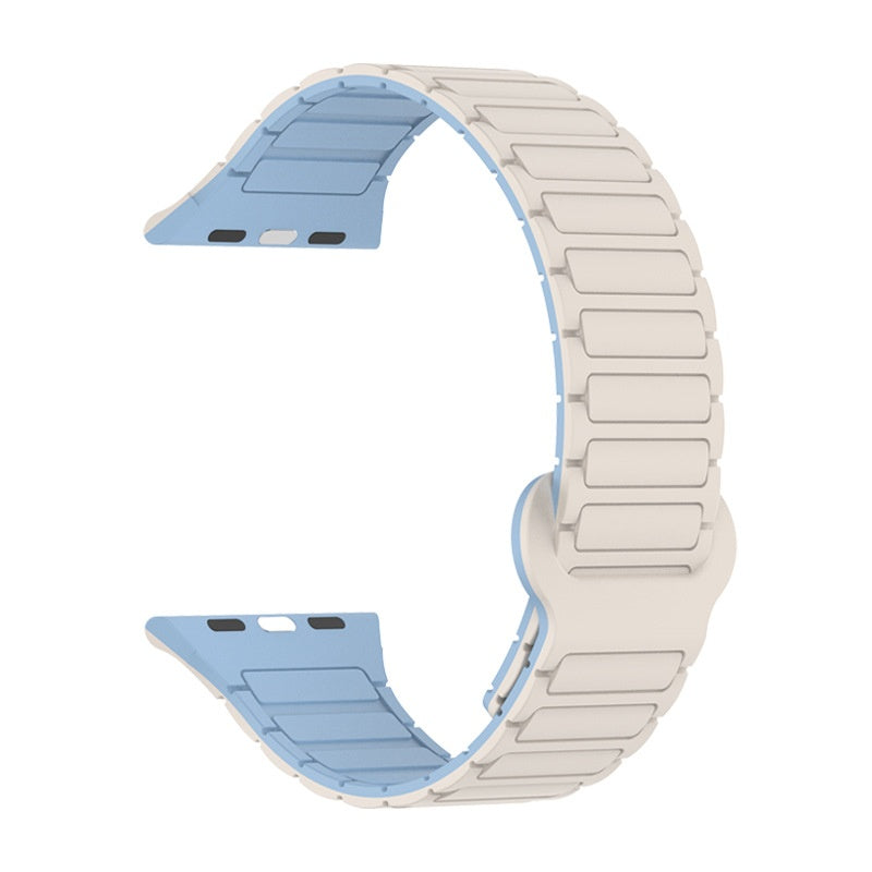 Watch Band with Magnetic Closure and Ribbed Silicone Design - Image 17