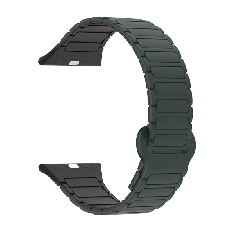 Watch Band with Magnetic Closure and Ribbed Silicone Design - Image 24