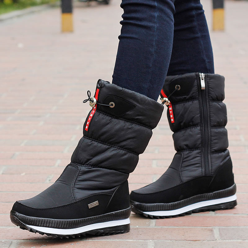 Waterproof Insulated Mid-Calf with Side Zipper and Non-Slip Sole - Image 4