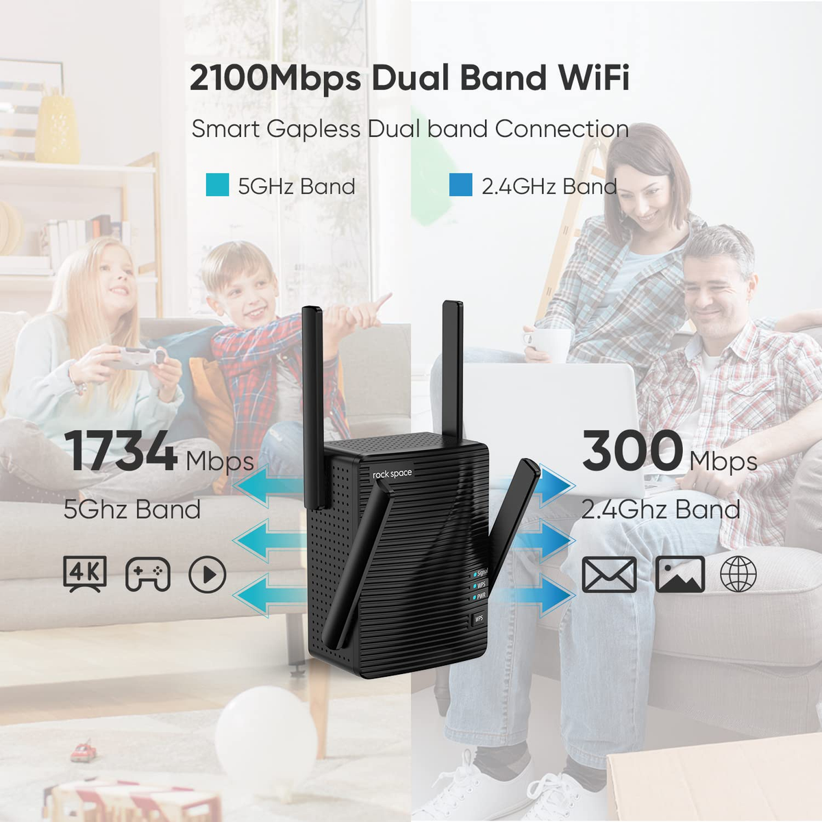 WIFI Extender with Four Antennas Wireless Internet and Booster for Home Coverage Rv - Image 13