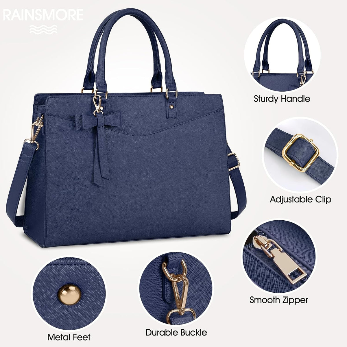 Women's Laptop Tote Bag with Shoulder Strap and Multiple Compartments - Image 20