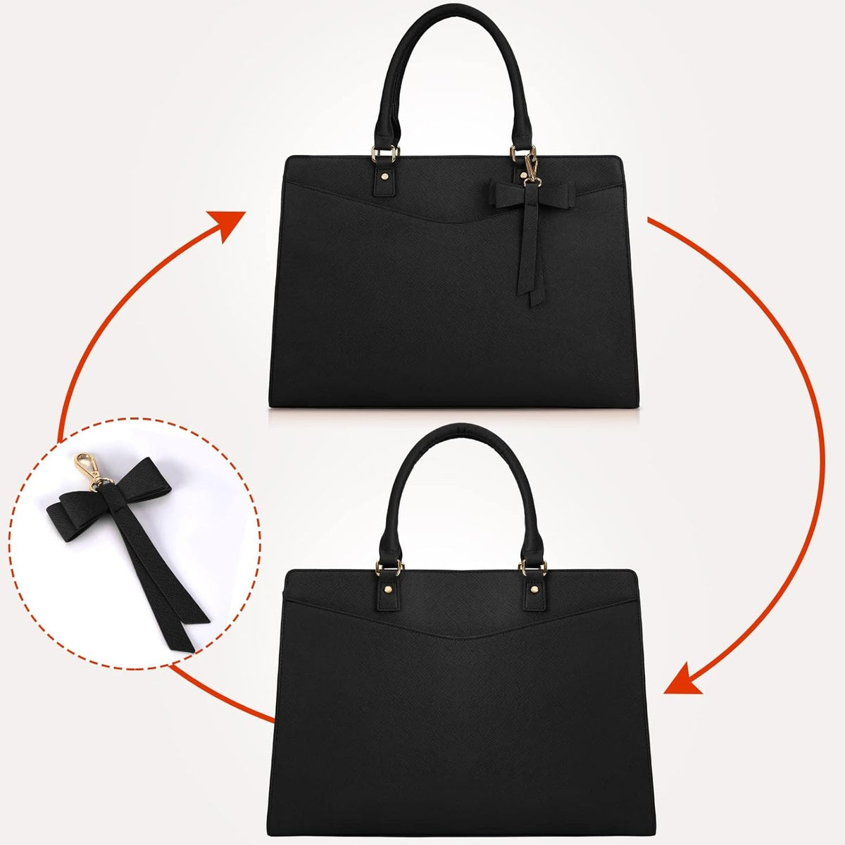 Women's Laptop Tote Bag with Shoulder Strap and Multiple Compartments - Image 28
