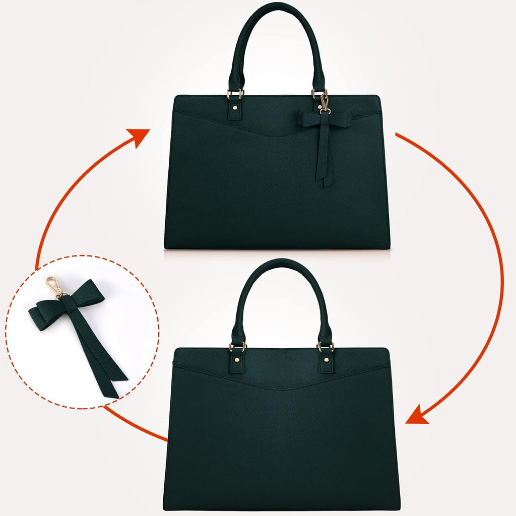 Women's Laptop Tote Bag with Shoulder Strap and Multiple Compartments - Image 4